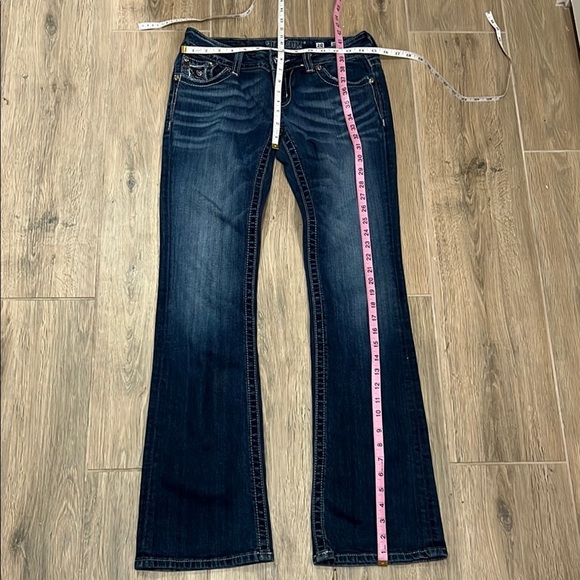 Miss Me Jeans Boot Cut Vintage Y2K Western Bling Rhinestones Cowgirl Faded - Picture 8 of 16